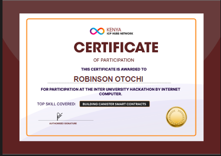 Hackathon Certificate