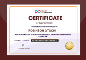 Blockchain Voting System Certificate